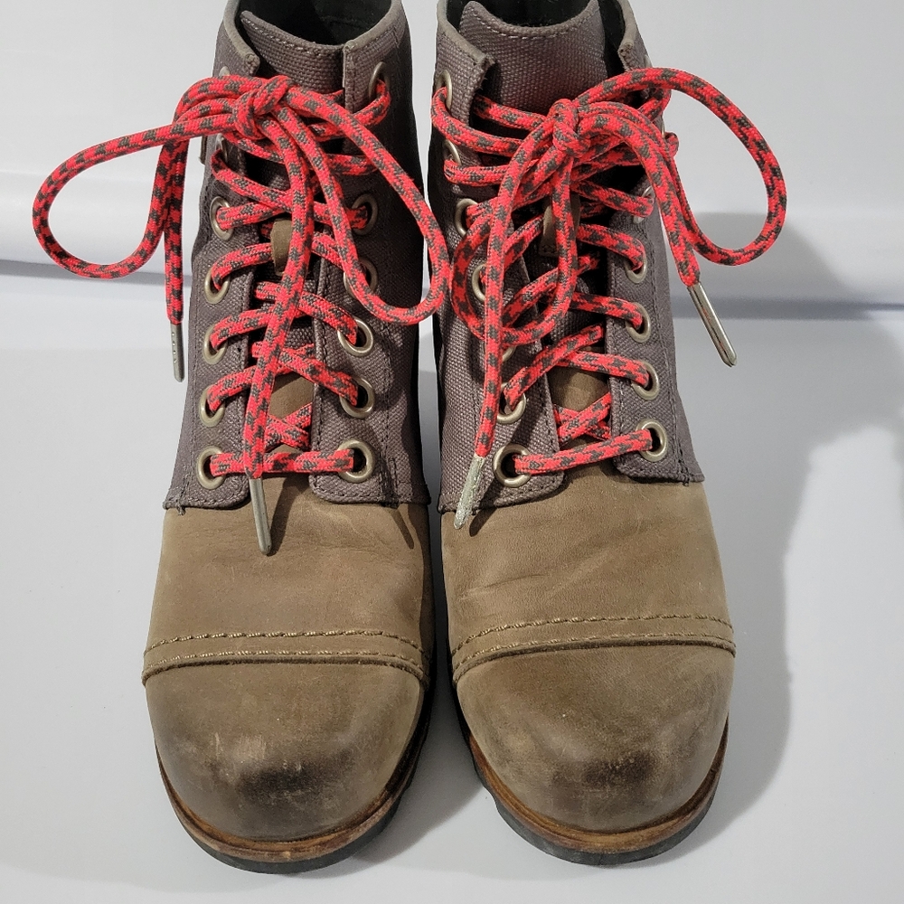 Sorel Original Wedge Boot In Canvas & Spark Vtg 2… - image 4